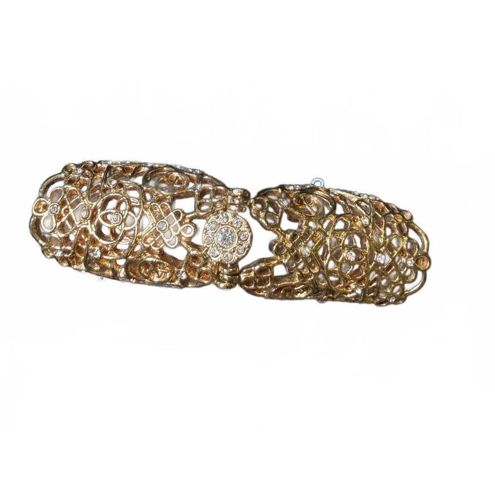Gold Tone Filigree Ring Cuff